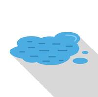 Big puddle of water with ripples on the floor reflecting light vector