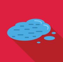 Blue cloud computing data storage representing online server and database technology vector