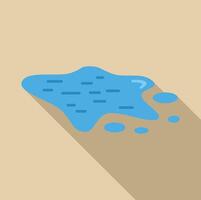 Big puddle of water with small drops forming around it vector