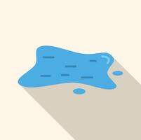 Puddle of water creating a spill on the ground vector