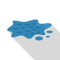 Water puddle reflecting light creating ripple effect with long shadow vector