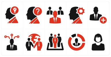 A set of 10 web marketing icons as creativity, help, manager vector