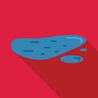 Puddle water accumulating on red surface reflecting light vector