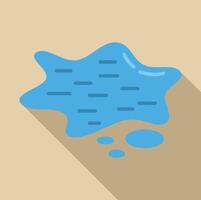 Water puddle splashing on the ground with small drops vector