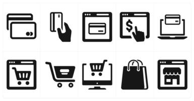 A set of 10 web marketing icons as card payment, credit card, payment gateway vector