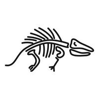 Dimetrodon skeleton showing spines and skull vector