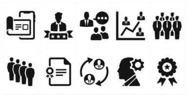 A set of 10 web marketing icons as user details, best employee, communication vector