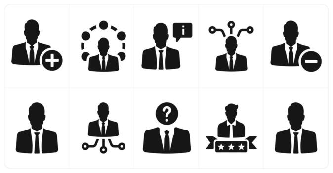 A set of 10 web marketing icons as add user, user network, management info vector