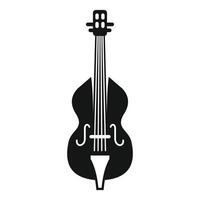 Big double bass showing its strings and bridge vector