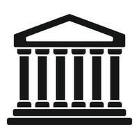 Majestic building with columns representing government and authority vector