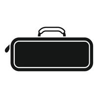 Small rectangular carrying case with handle featuring a simple design vector