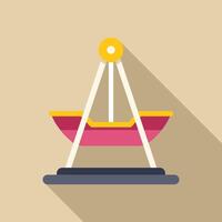Boat swinging in playground entertaining children with fun activities vector
