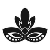 Elegant venetian carnival mask with feathers and beads is representing masquerade ball vector