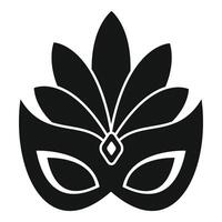 Elegant venetian carnival mask with feathers and gemstone is representing celebration vector