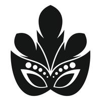 Elegant venetian carnival mask with feathers is showing mystery and festivity vector