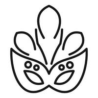 Carnival mask with decorative feathers, ready for the masquerade ball vector