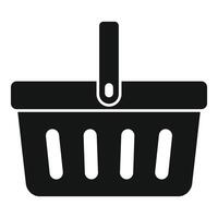 Shopping basket icon representing retail commerce and consumerism vector