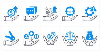 A set of 10 business icons as expenses, advice, strategy vector