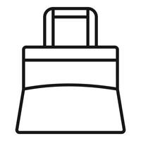 Empty shopping bag with handles, ready for shopping spree vector