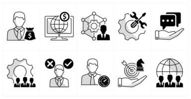 A set of 10 business icons as business investor, online business, management skill vector
