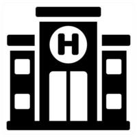 hospital and building icon concept vector