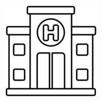 hospital and building icon concept vector