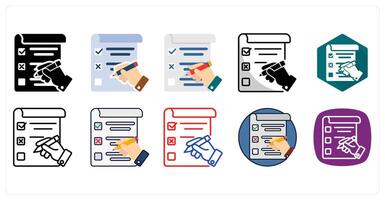 A set of 10 Survey Form icons as Questionnaire, Feedback, Poll vector