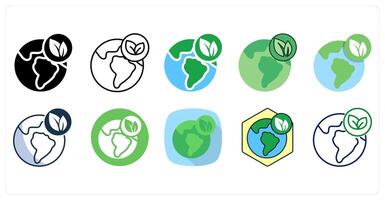A set of 10 Eco icons as Environment, Nature, Green vector