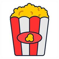 popcorn and food icon concept vector