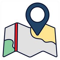 location and map icon concept vector