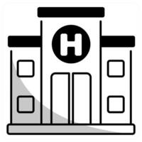 hospital and building icon concept vector