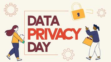 Data privacy day vector