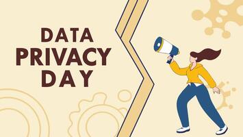 Data privacy day vector
