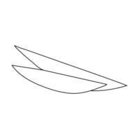 Mango with leaf line icon fruit and tropical graphic a linear vector