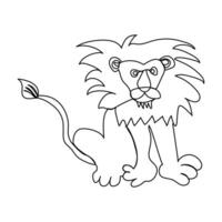 Animals Concept Lion in Flat Illustration Geometric Abstract Design vector