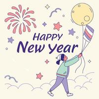 2025 abstract Happy New vector