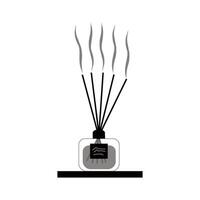 Black and white aroma diffuser with aroma sticks vector