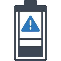 Battery warning illustration with isolated background vector