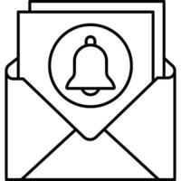 Email notification illustration with isolated background vector