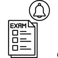 Exam time illustration with isolated background vector
