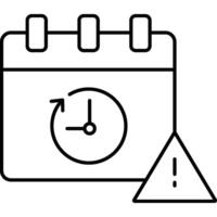 Deadline illustration with isolated background vector