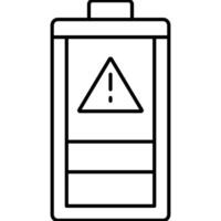 Battery warning illustration with isolated background vector