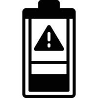 Battery warning illustration with isolated background vector