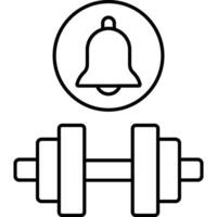 Dumbbell illustration with isolated background vector