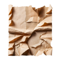 Crumpled paper with torn edges png
