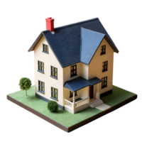 A model of a house on a small platform png