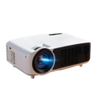 A white projector with a blue light png