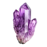 Amethyst crystal, gemstone, gem, mineral specimen transparent background isolated graphic resource cutout. Lapidary, healing, geology, rockhounding, collecting png