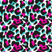 Bright seamless leopard pattern. Coloring of predatory animal. Modern fashionable background design. Repeating print for fabric, wrapping paper, textile, wallpaper vector