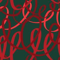 New Year and Christmas seamless pattern with serpentine on a green background vector